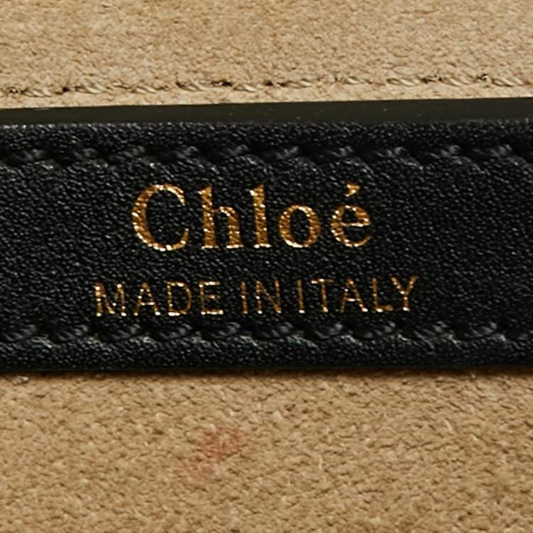 Pre Owned Chloe Black Leather Small Hudson Fringe Shoulder Bag