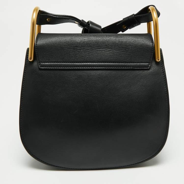 Pre Owned Chloe Black Leather Small Hudson Fringe Shoulder Bag
