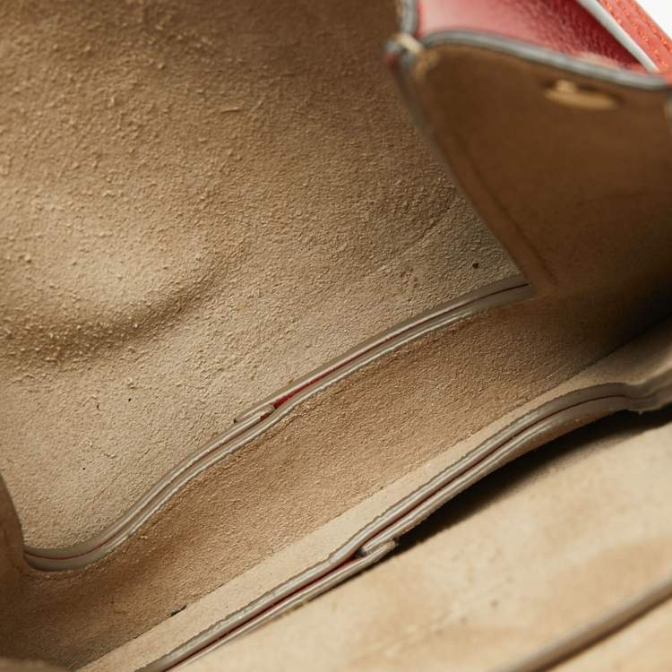 Pre Owned Chloé Rust Brown Leather and Suede Mini Faye Crossbody Bag