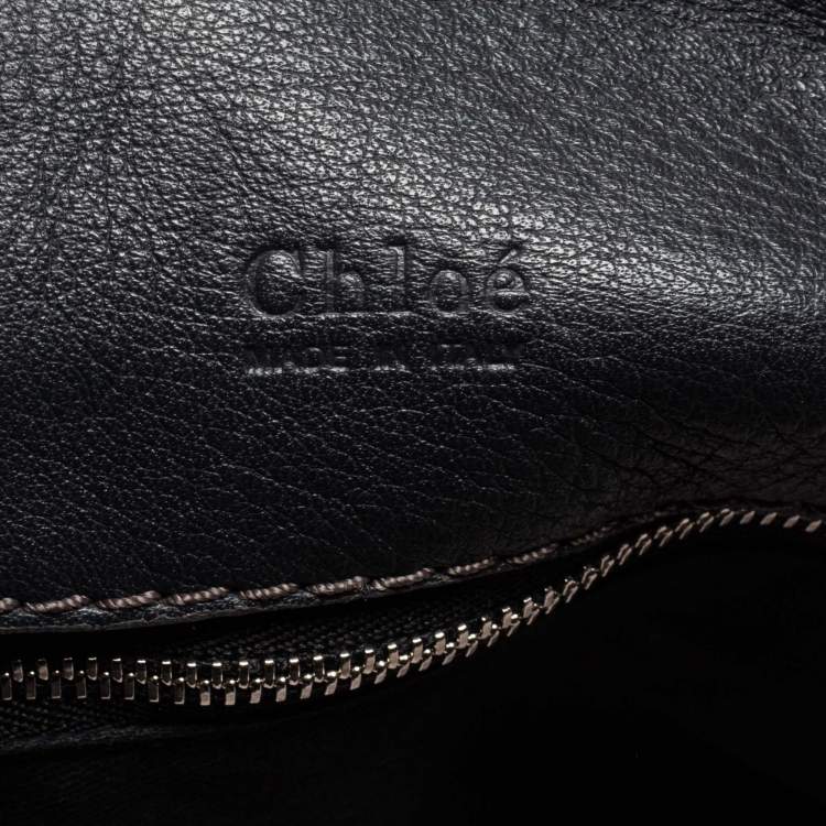 Pre Owned Chloe Dark Grey Leather Large Paddington Tote
