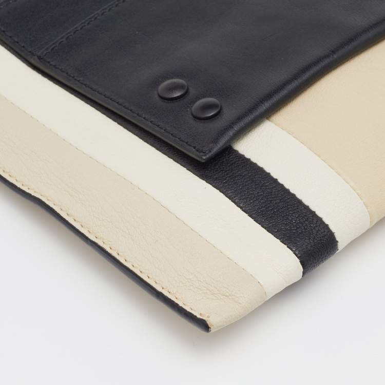 Pre Owned Chloe Multicolor Leather Top Zip Clutch