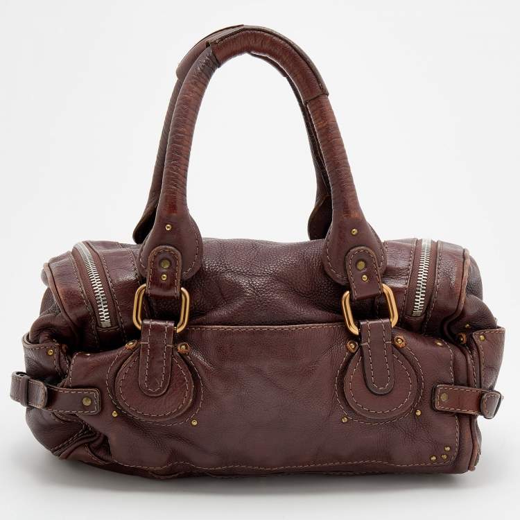 Pre Owned Chloe Dark Brown Leather Paddington Satchel