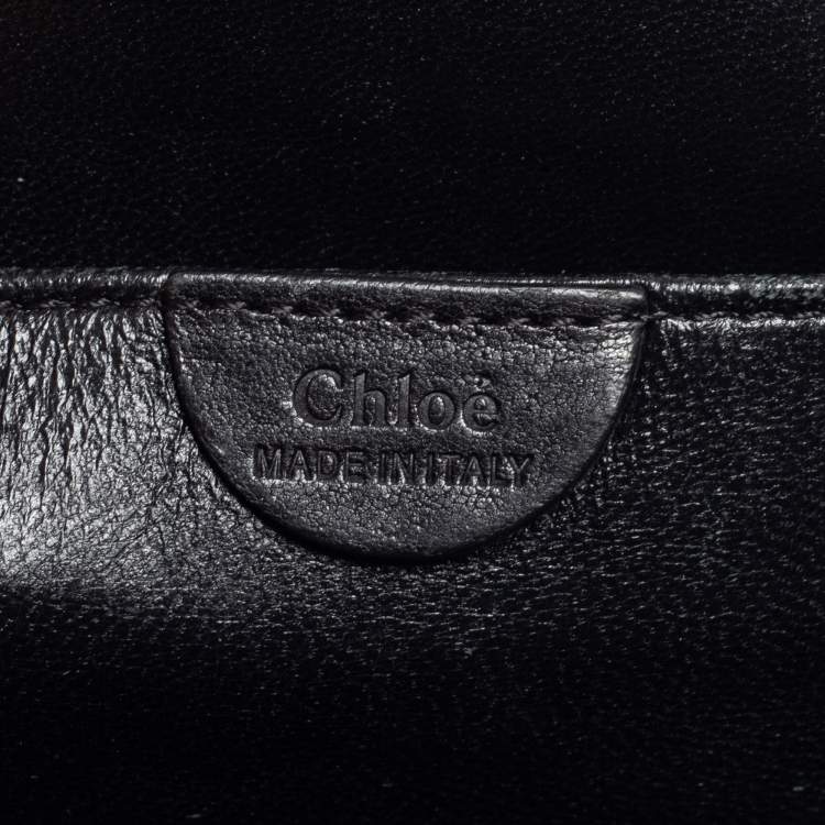 Pre Owned Chloe Black Leather Large Elsie Shoulder Bag