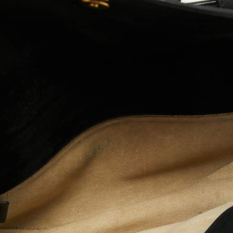 Pre Owned Chloe Black Leather Mini Georgia Crossbody Bag