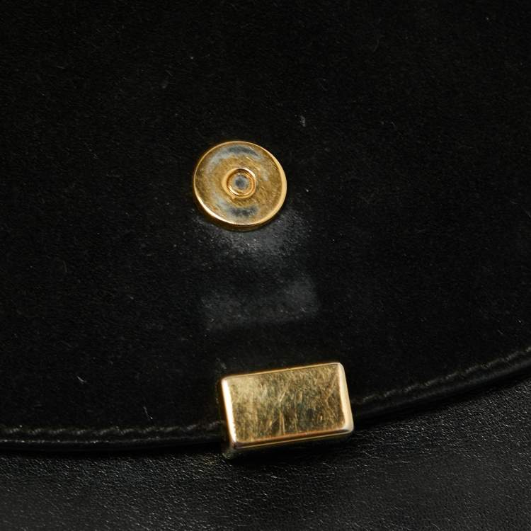 Pre Owned Chloe Black Leather Mini Georgia Crossbody Bag