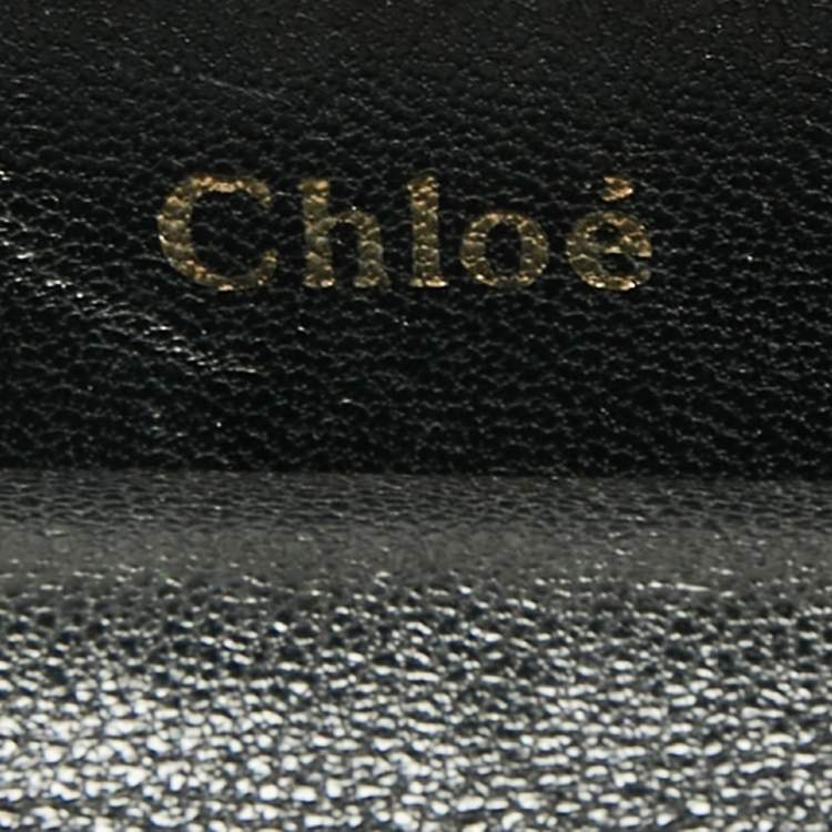 Pre Owned Chloe Black Leather Mini Georgia Crossbody Bag
