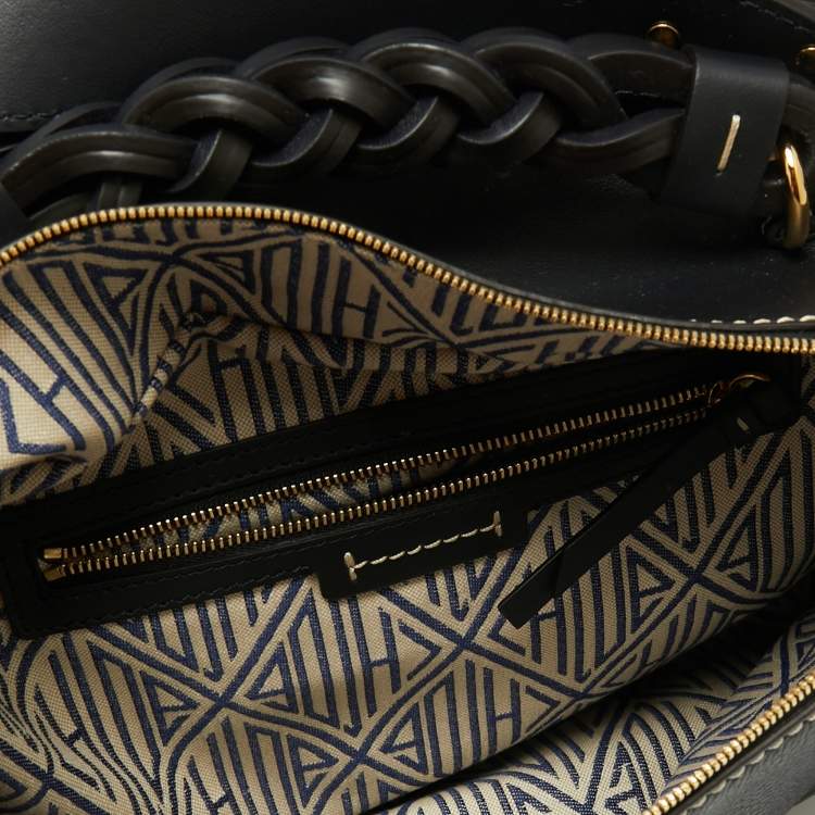 مملوكة مسبقًا Chloe Black Leather Medium Daria Satchel