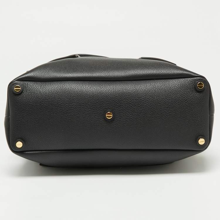 مملوكة مسبقًا Chloe Black Leather Medium Daria Satchel
