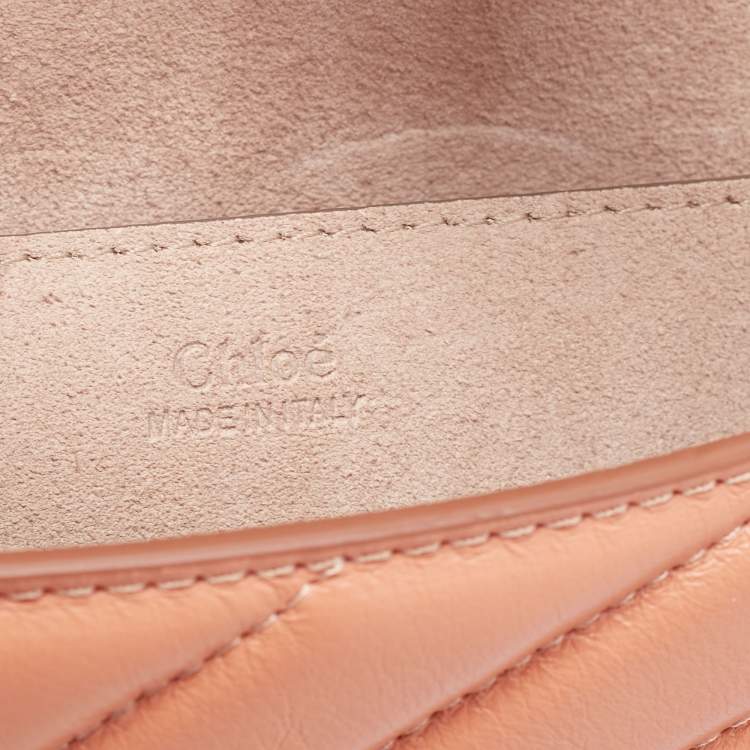 Pre Owned Chloe Beige Quilted Leather Drew Shoulder Bag