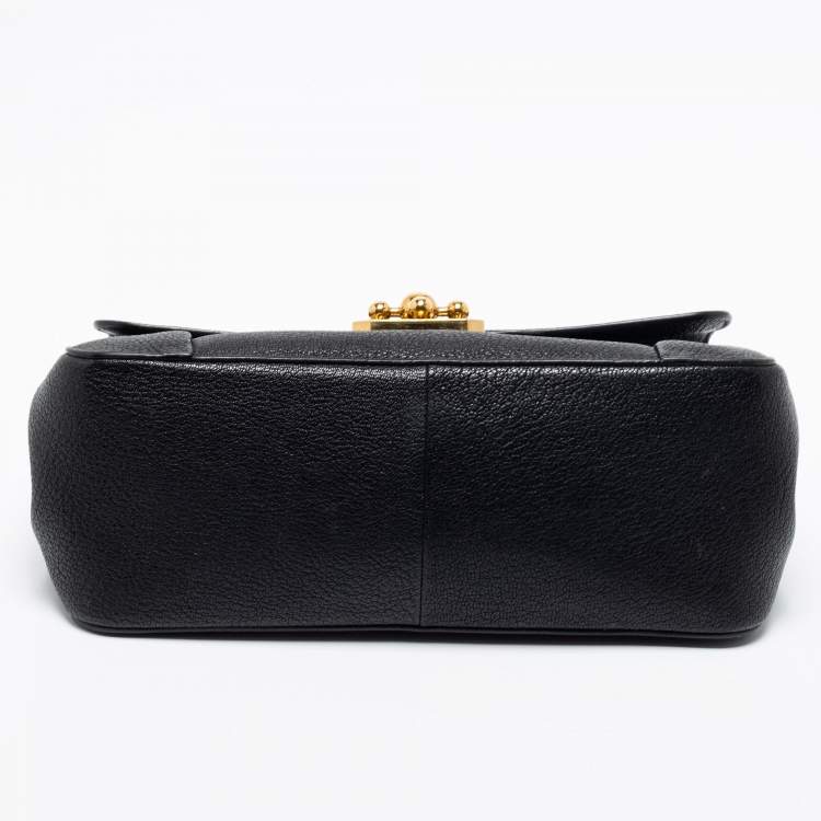 Pre Owned Chloe Black Leather Medium Elsie Shoulder Bag
