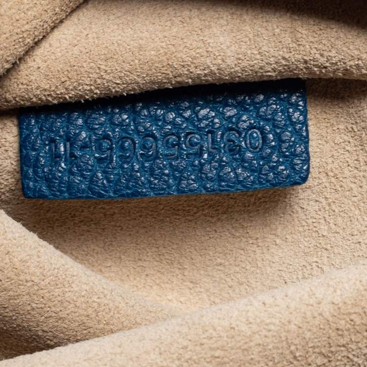 Pre Owned Chloe Blue Leather Medium Drew Shoulder Bag