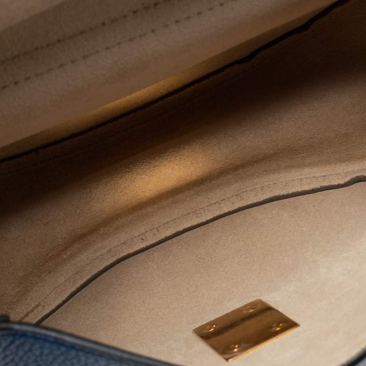 Pre Owned Chloe Blue Leather Medium Drew Shoulder Bag