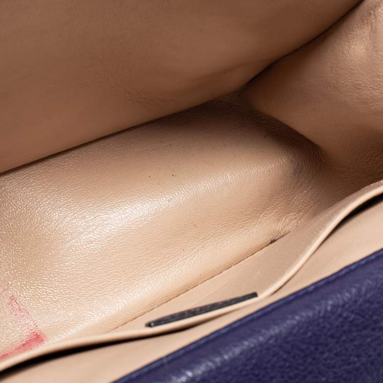 Pre Owned Chloé Purple Leather Small Elsie Shoulder Bag