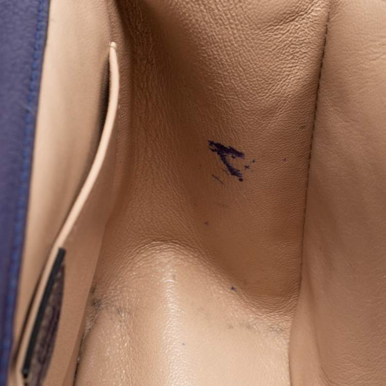 Pre Owned Chloé Purple Leather Small Elsie Shoulder Bag