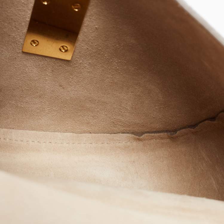 Pre Owned Chloe Beige/Pink Leather Small Drew Shoulder Bag