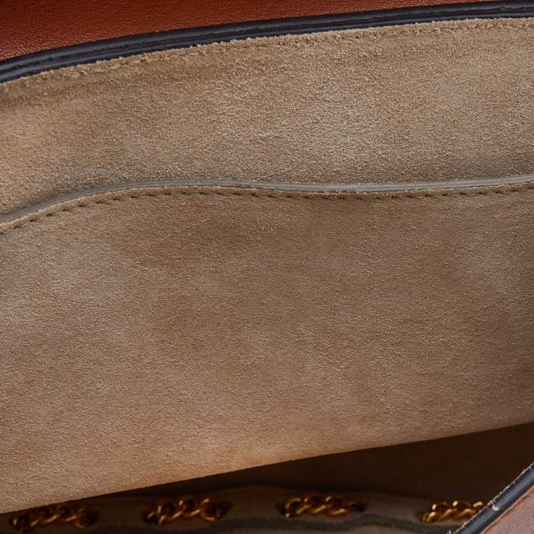 Pre Owned Chloe Brown Leather Mini Drew Shoulder Bag