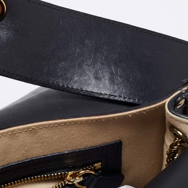 Pre Owned Chloé Black Python Leather Medium Sally Shoulder Bag