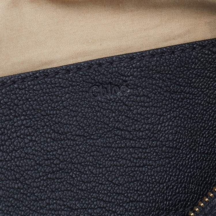 Pre Owned Chloé Black Leather Mini Elsie Crossbody Bag