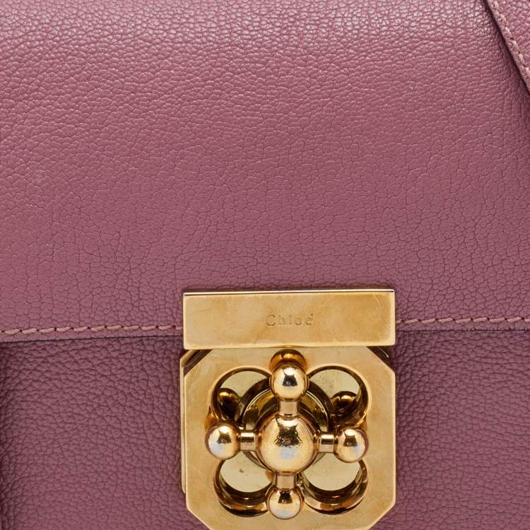 مملوكة مسبقًا Chloe Old Rose Leather Mini Elsie Crossbody Bag