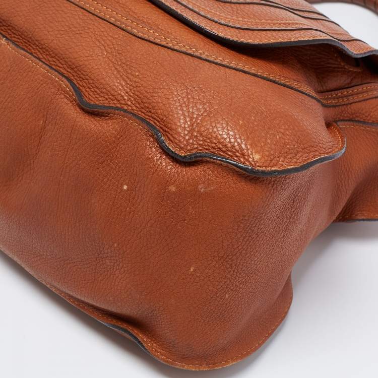 Pre Owned Chloé Brown Leather Medium Marcie Satchel