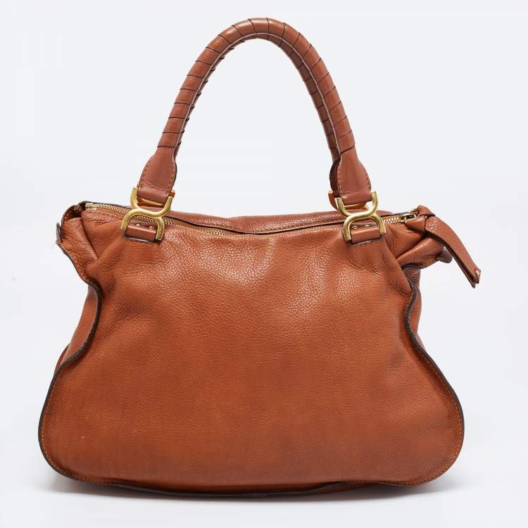 Pre Owned Chloé Brown Leather Medium Marcie Satchel