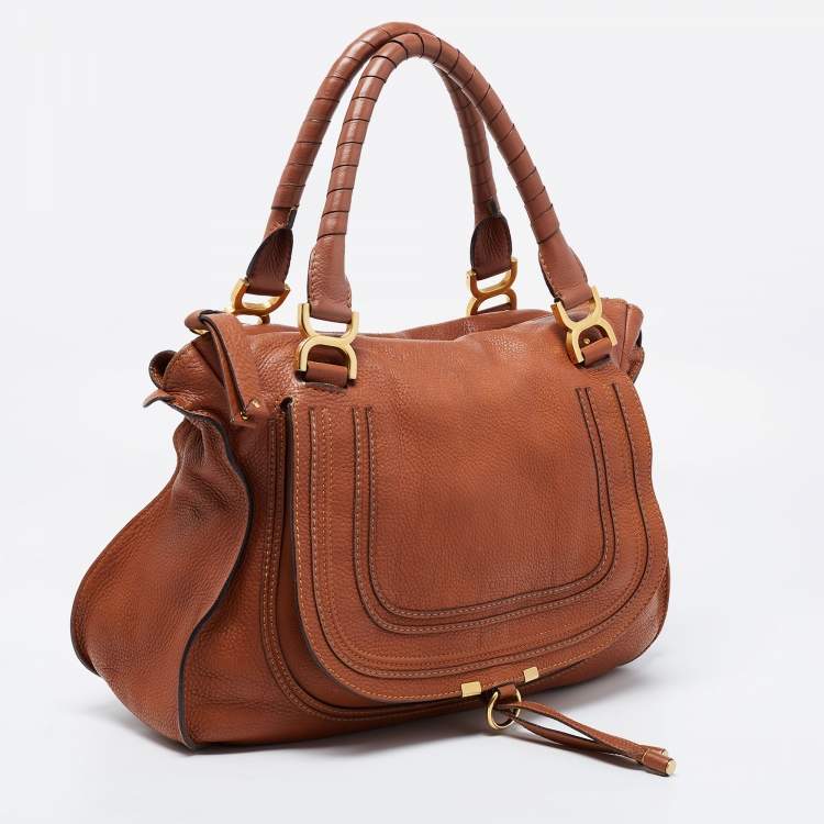 Pre Owned Chloé Brown Leather Medium Marcie Satchel