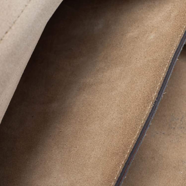 Pre Owned Chloe Brown/Orange Leather And Suede Faye Shoulder Bag