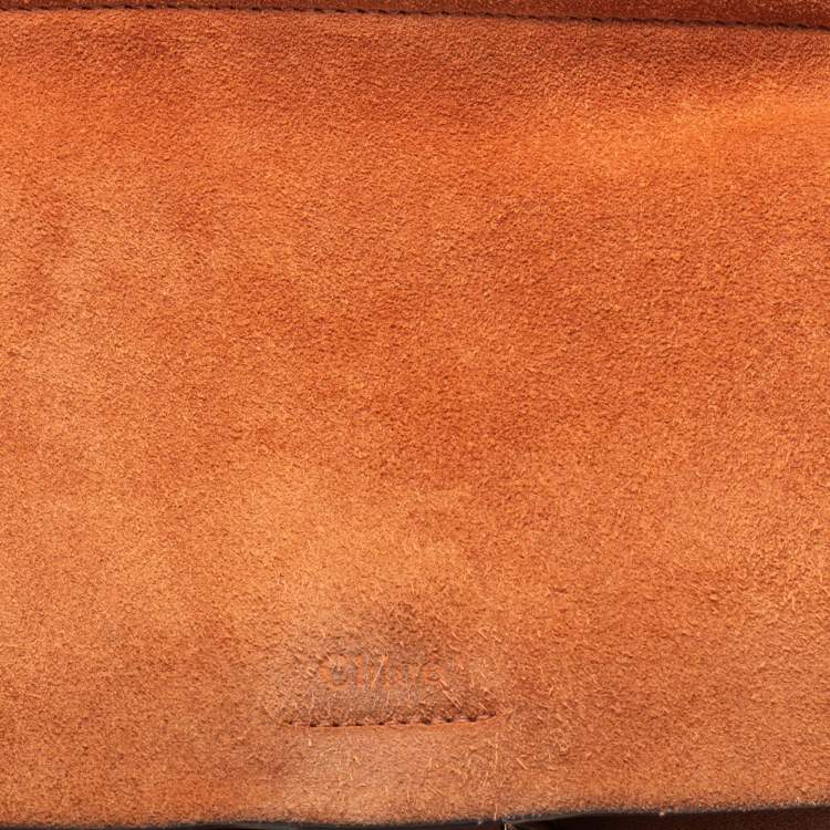 Pre Owned Chloe Brown/Orange Leather And Suede Faye Shoulder Bag