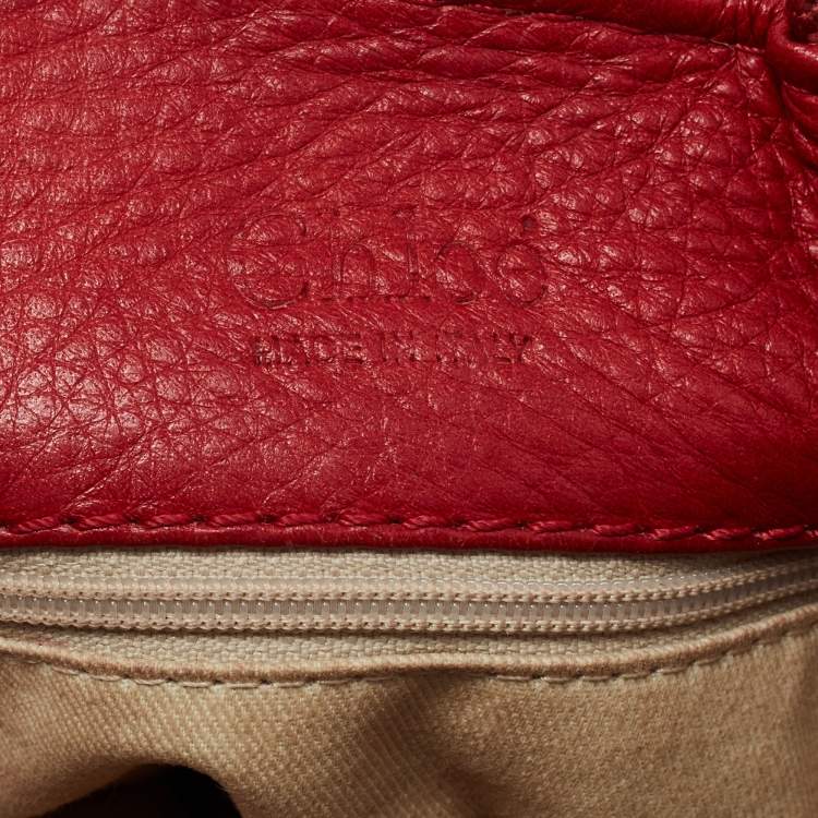 Pre Owned Chloe Red Leather Medium Paddington Satchel