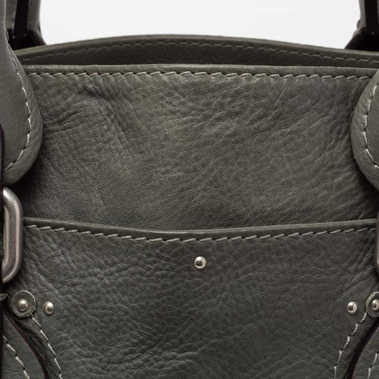 Pre Owned Chloe Grey studded Leather Paddington Tote