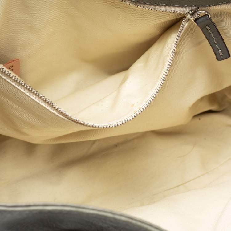 Pre Owned Chloe Grey studded Leather Paddington Tote