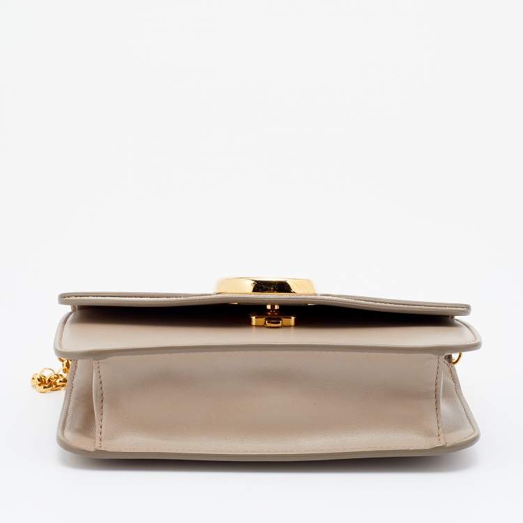Pre Owned Chloe Beige Leather And Suede Shoulder Bag