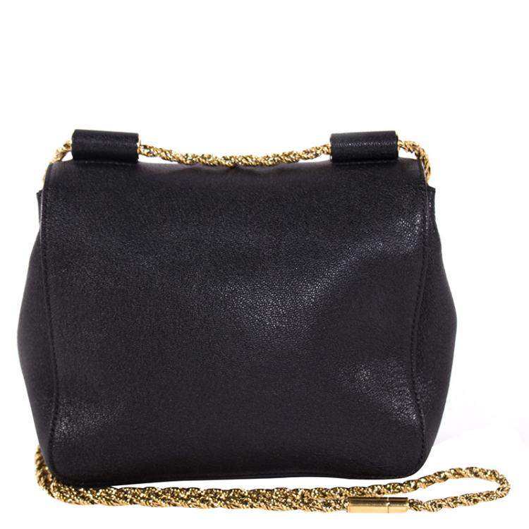 Pre Owned Chloe Black Leather Elsie Shoulder Bag