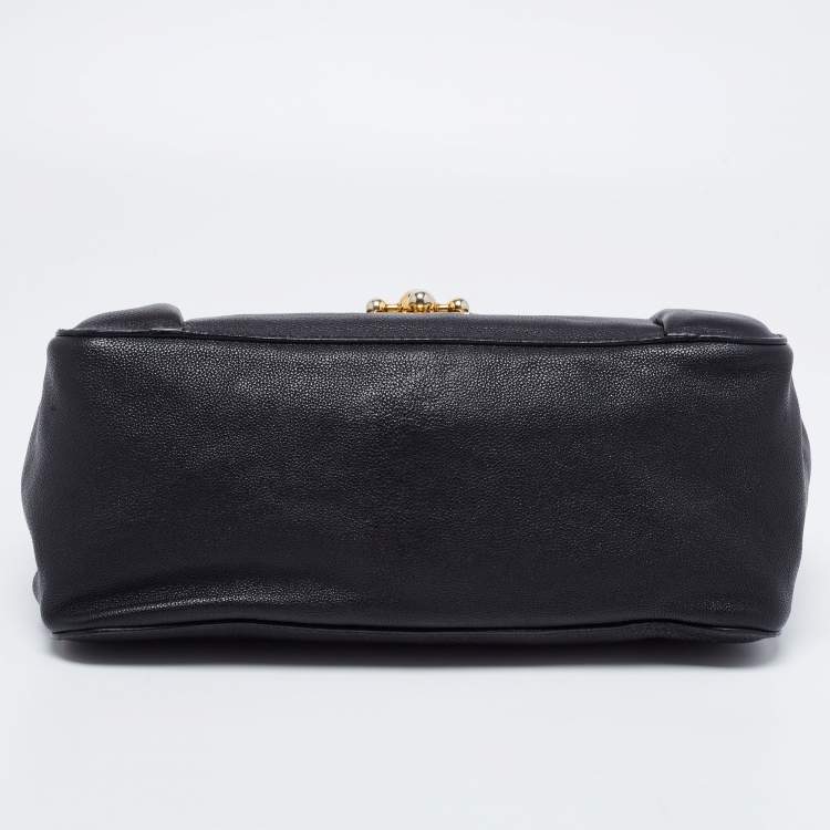 Pre Owned Chloe Black Leather Medium Elsie Shoulder Bag