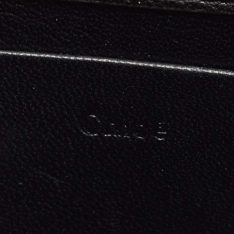 Pre Owned Chloé Black Leather Small Nile Minaudière Crossbody Bag
