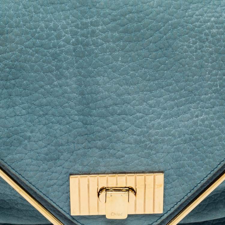 Pre Owned Chloe Blue Leather Medium Sally Shoulder Bag