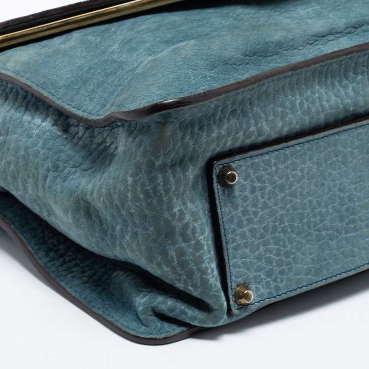 Pre Owned Chloe Blue Leather Medium Sally Shoulder Bag
