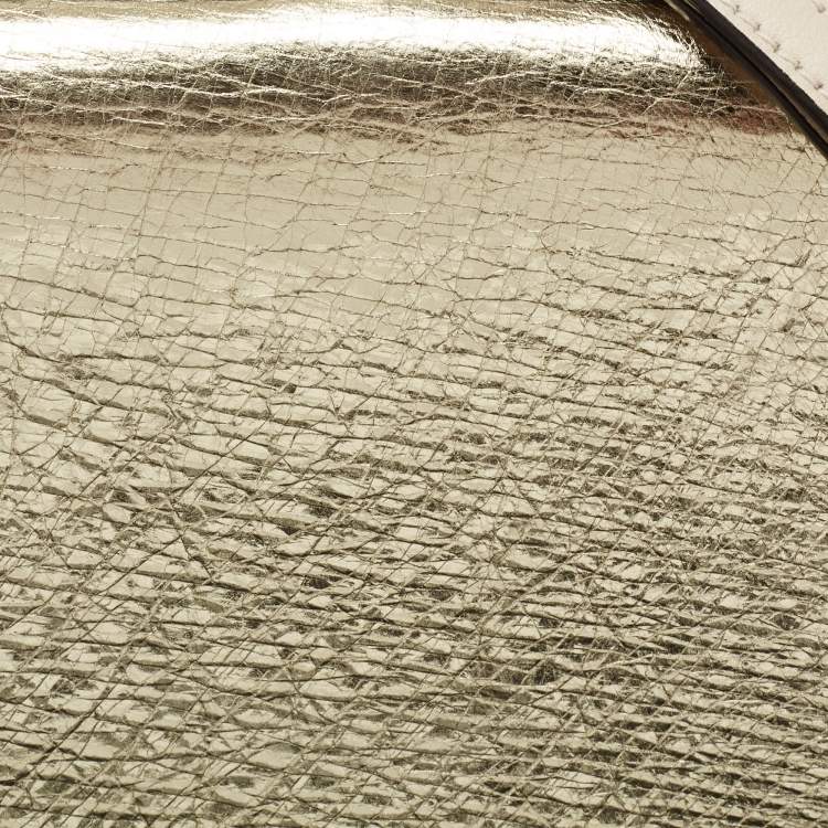 Pre Owned Chloe Gold Leather Small Nile Bracelet Shoulder Bag