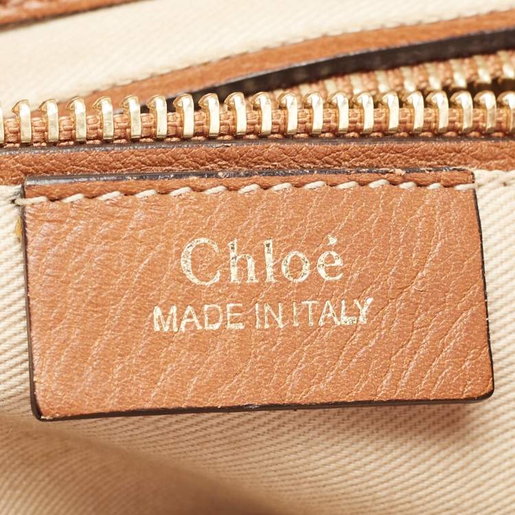Pre Owned Chloe Brown Leather and Suede Small Faye Backpack