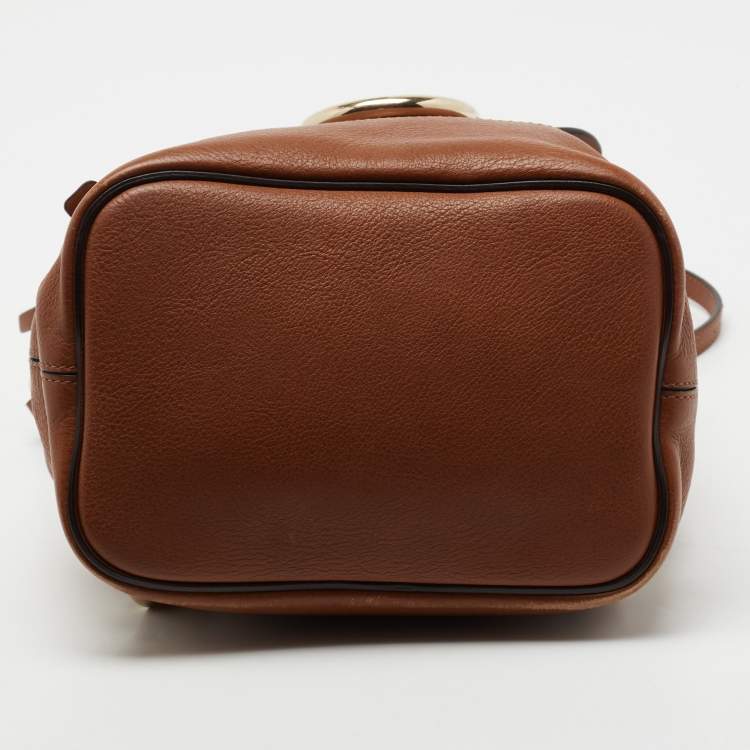 Pre Owned Chloe Brown Leather and Suede Small Faye Backpack