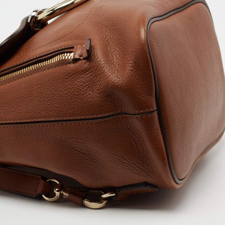 Pre Owned Chloe Brown Leather and Suede Small Faye Backpack