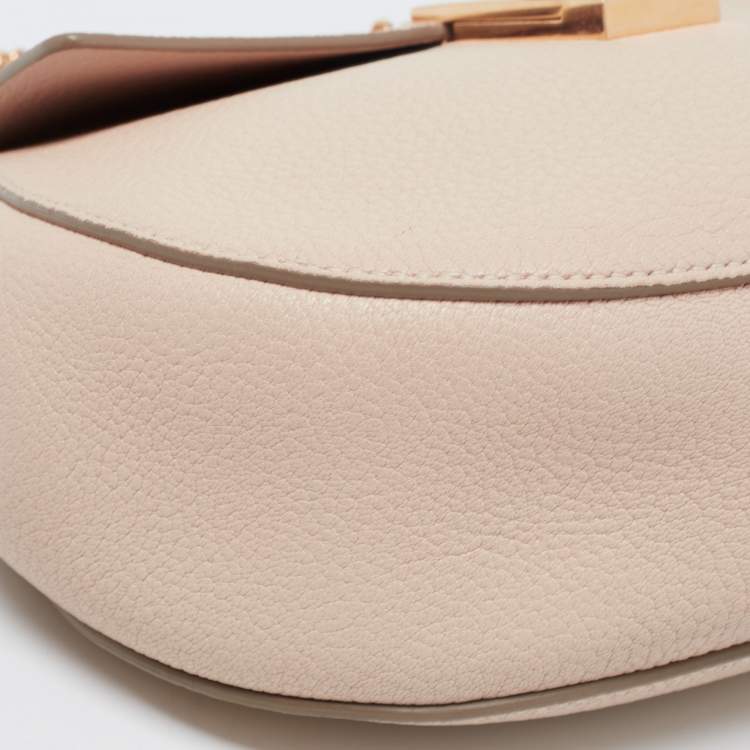 Pre Owned Chloé Cream Leather Medium Drew Shoulder Bag