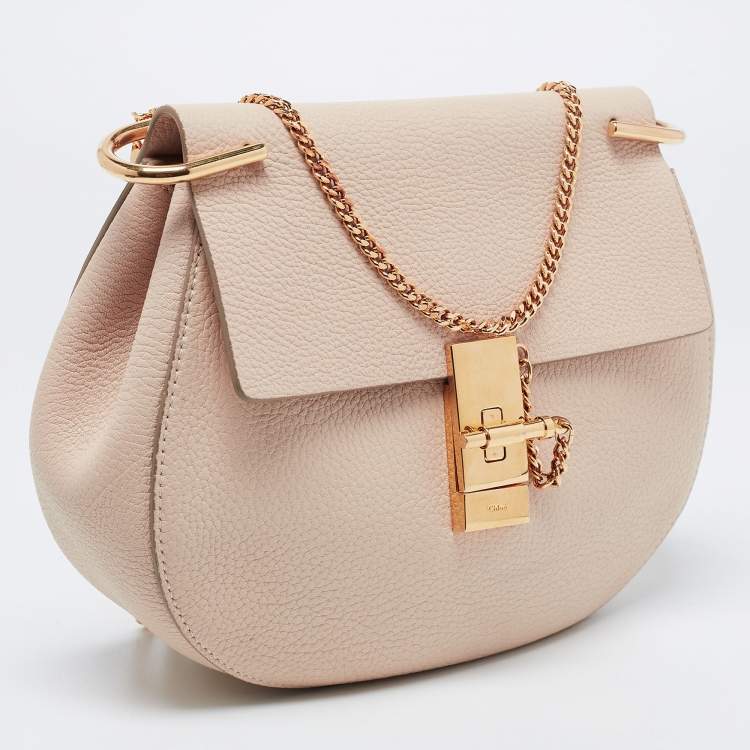 Pre Owned Chloé Cream Leather Medium Drew Shoulder Bag