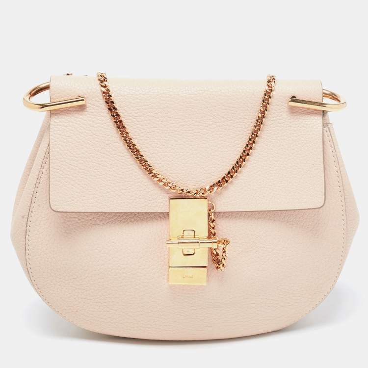 Pre Owned Chloé Cream Leather Medium Drew Shoulder Bag