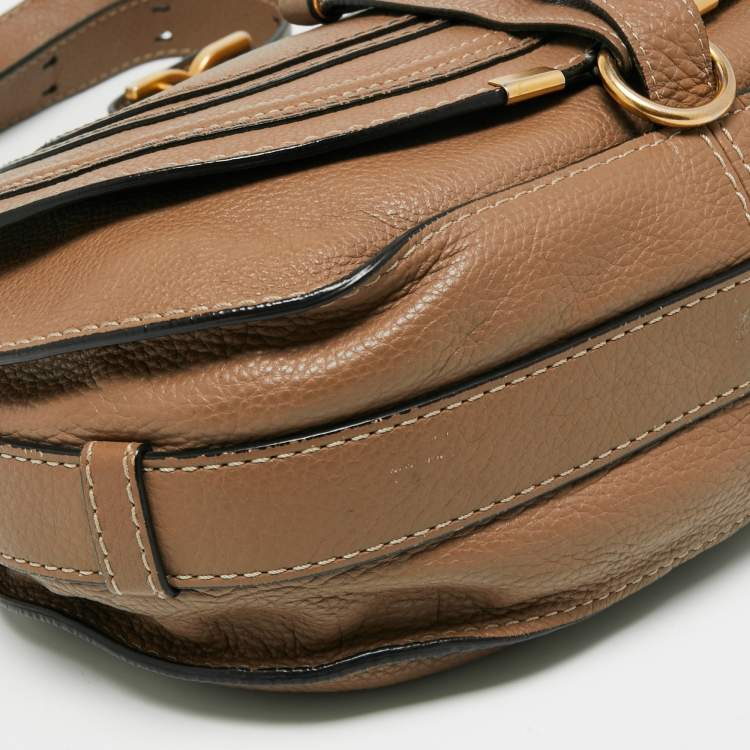 Pre Owned Chloe Brown Leather Medium Marcie Crossbody Bag