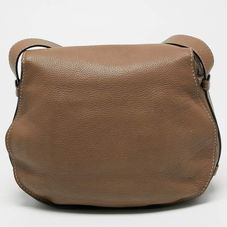 Pre Owned Chloe Brown Leather Medium Marcie Crossbody Bag