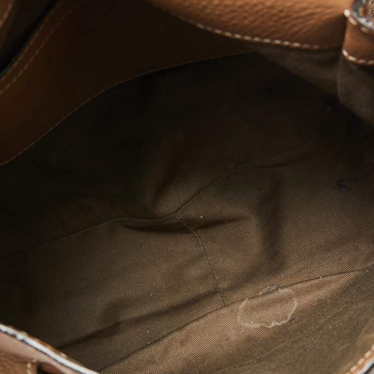 Pre Owned Chloe Brown Leather Medium Marcie Crossbody Bag