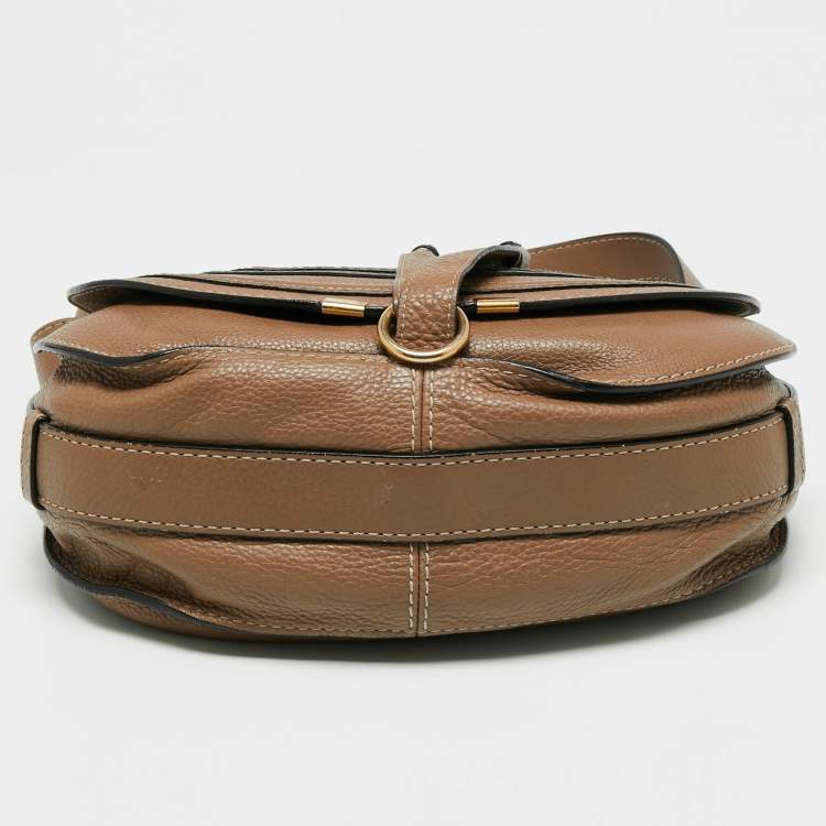 Pre Owned Chloe Brown Leather Medium Marcie Crossbody Bag