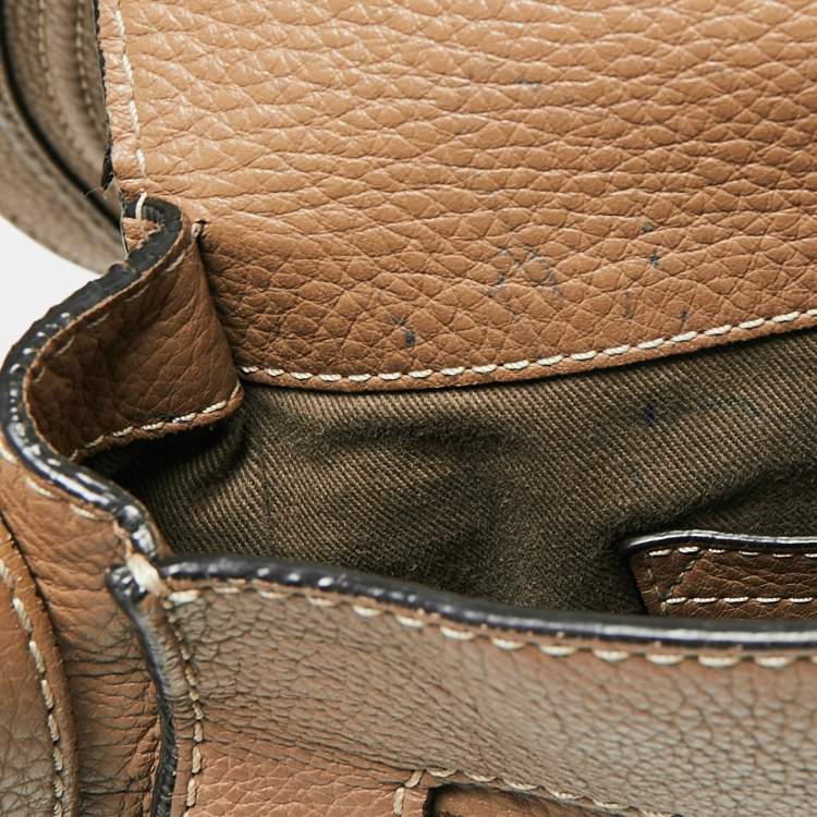 Pre Owned Chloe Brown Leather Medium Marcie Crossbody Bag