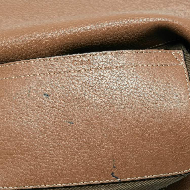 Pre Owned Chloe Brown Leather Medium Marcie Crossbody Bag
